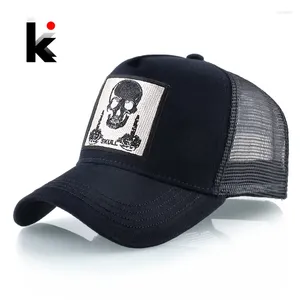 Caps de bola boné de beisebol masculino com bordado skull patch snapback hip hop caminhão mulheres quatro temporadas ao ar livre chapéus de ossos de viseira respirável ao ar livre