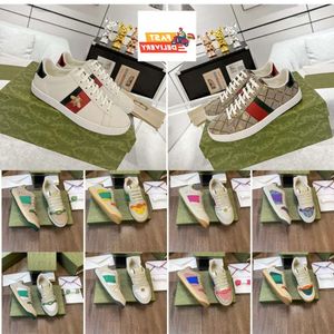 Designer Fashion Casual Shoes Bee Ace Low Women's Shoes Sneakers Tiger Brodery Black White Green Randig Walking Men's Women's 1977 Screener Sneakers