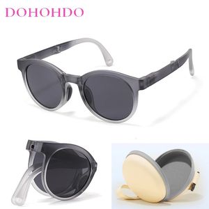 Kinder falten Sonnenbrillen Jungen Mädchen Sport polarisierte Brille UV400 Outdoor Kinder Baby Sonnenschutz Brillen ohne Fall 240412