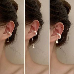 Orecchini per le ossa dell'orecchio perle francese Donne Falso Piercing Cufora retrò elegante Clip auricolare perla naturale irregolare sugli orecchini regalo gioiello 230831