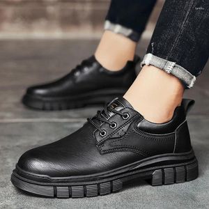 Casual Shoes Men Lace Up Winter Genuine Leather Fashion Business Oxford Shoe Designer Office Work