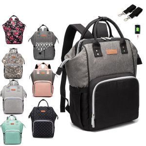 Bags Usb Waterproof Charger Diaper Backpack Bag Maternity Usb Nursing Bag Universal Large Woman Travel Baby Organizer Stroller Bags