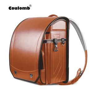 Bags Coulomb 2022 New Design Randoseru Fashion School Bags Boy Children Backpack Japanese Student Bookbag Kids Large Schoolbag