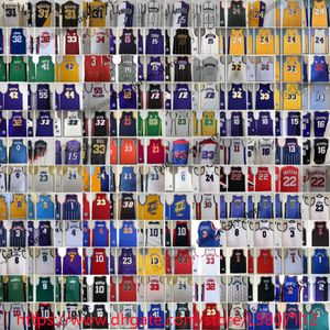 Retro basketbol formaları Tüm takımlar Michael Iverson 24bryant Olajuwon Anthon Mutombo Stockton Arroyo Malone Drexler Tatum Garnett Green Pierce Russell Anthony