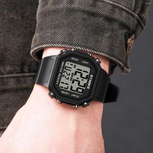 Zegarek na ręce synok dla męskich wodoodpornych chronów sportowy sport Watch LED cyfrowy reloJ de hombre