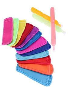 18x6cmカラフルなネオプレンポプシクルホルダーZer Icy Pole Ice Lolly Sleeve Protector for Ice Cream Tools Party Supply Tool4040982