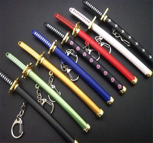 Anime Eight Styles Soro Roronoa Katana Sword for Men Women Sabre Arkusz Long Mes Sachs Car Keychain Q0533451775