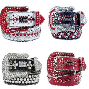 Simon BB Belt Men glänsande diamant för kvinnliga bälten med 20 färger som alternativ S
