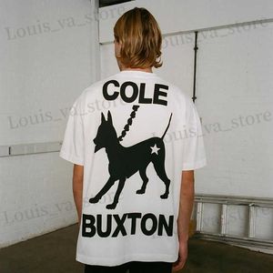 Herr t-shirts casual stye buxton svartvitt slogan husdjur hund t-shirt mode män sommar toppar t240419