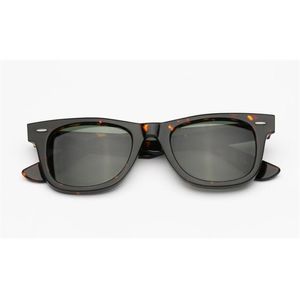 Gli occhiali da sole da uomo declino angolo da 50 mm a acetato quadrato quadrato vera lenti in vetro UV400 adatto alla spiaggia di guidare la pesca con 6904890