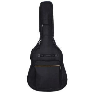 Bags 40/41 Inch Acoustic Guitar Bag Double Strap Waterproof Cotton Padded Black 40" 41" Guitar Backpack Case Musical Instrument Bag