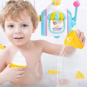 Sand Play Water Fun New Ice S Maker Bubble Machine Bath Toys Fun Foam Cone Factory Bathtub Toy Gift Nyfödda Baby Bath Toys For Children #20 L416