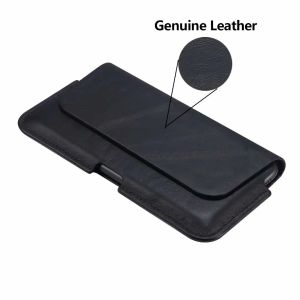 Wallets Genuine Leather Wallet Case for Samsung S21 Ultra Note 20 Card Waist Pack Belt Clip Bag for Iphone 13 12 11 Mobile Phone Pouch