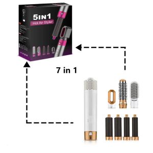 Irons Curling Irons 7 In 1 One Step Hair Dryer Volumizer Rotating Curler Comb Brush Dryers For Styling Tool 221012 Drop Delivery Product