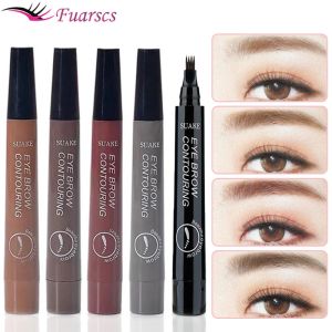 Förbättrare 4 poäng Vattentät ögonbrynspennor 5 Färger långvarig Liquid Brown Eyebrow Pencil Tattoo Pencil Eye Cosmetic Beauty Makeup