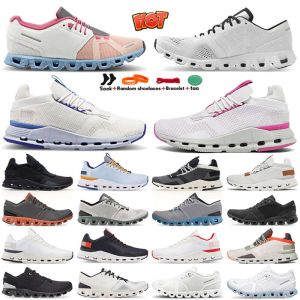 Calçados Nova no nuvem Shoesmen Mulheres designers tênis triplos pretos brancos rosa azul cinza masculino feminino esportista esportivo