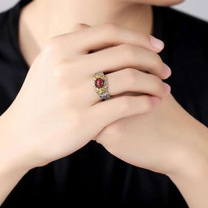 Outdated Mens Trendy and Personalized S925 Sterling Silver Jewelry Opening Ring Cracked Earth Ghost Demon Eye