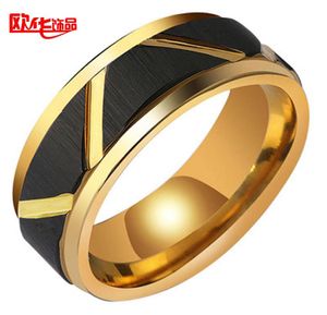 Korean tungsten gold ring for men012345678910112277475