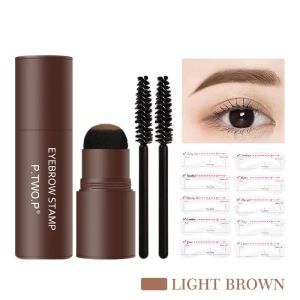 Enhancers Professional Eye Brows Stencil Complete Eyebrow Powder Stamp Shaping Kit Makeup Brushes Waterproof Eyebrow Paint Eyebrow Pencil