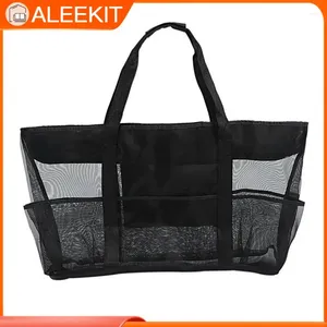 Storage Bags 2024 Summer Large Beach Bag For Towels Mesh Durable Toys Waterproof Underwear Pocket Tote