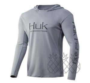 Koszule rybackie Huk Custom Clothing Kurtka z długim rękawem Tshirt UV Ochrona 50 mężczyzn Summer Wear 2207182620156