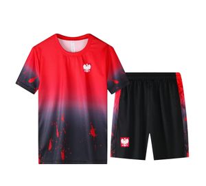 Polska męska wypoczynek domowy strój sportowy Sport Sports Szybkie suszenie koszulę sportową z krótkim rękawem.
