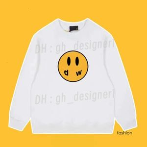 Erkekler Drew Hoodies Sweatshirts Erkek Hoodie Marka Giyim Tasarımcısı Hoodie Drew-Werd Lüks Marka Krop Yuvarlak Boyun Mektupları Gülümseyen Yüz 7574