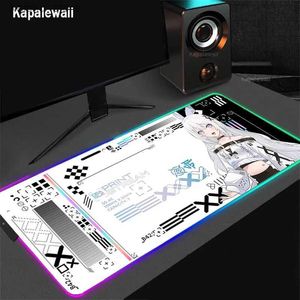 Mouse Pads Bilek Dinlenme Baskı Koleksiyonu RGB Mousepad Büyük Oyun Mousepadleri Aydınlık Mouse Pads 40x90cm LED Fare Mat Pad Backlit Klavye Matları Y240419