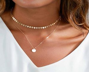 IPARAM 2018 New Fashion Gold Coin Layered Necklace Set For Women Charm Choker Necklace8642693