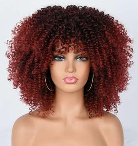 Whol Afro Kinky Curly Synthetic Short Hair Wig0123456747140