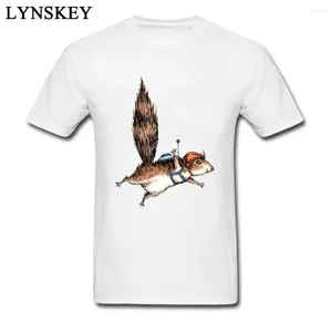 Mäns kostymer A1064 T-shirts Funny Skydiver Squirrel med Wing Hipster Summer Cool T-shirt för killar Custom Cotton Tshirts