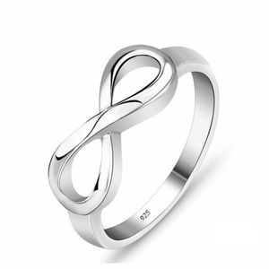 Band Rings Fashion Sier Color Infinity Ring Eternity Charms Friend Gift Endless Love Symbol For Women Jewelry4444067 Drop Delivery Jew Dhrai