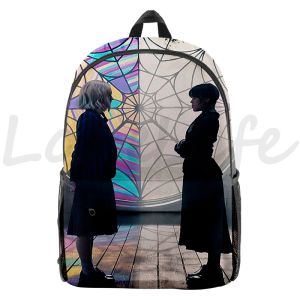 Backpacks Casual Mittwoch Addams Film Printed Backpacks Boy Girls Schüler Schoolbag Canvas Bag Bookbag Travel Beutel Notebook Rucksack Rucksack