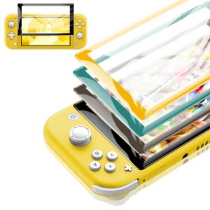 Игроки с закаленным стеклянным защитной пленкой обложка для Nintendo Switch Lite Nintend NS Mini Полный сенсорный экран аксессуары для корпуса