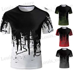 Herr t-shirts harajuku mode grafik t skjortor strt höft pop vit och svart tryck pojkar barn y2k toppar män kläder rund nacke unisex t-shirt t240419