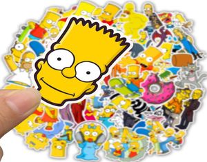 50 PCS Cartoon The Simpsons Stickers For DIY Laptop Luggage Car Decor Anime Sticker to Skateboard Phone Fridge Toy Stickers3764068