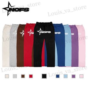 Męskie spodnie nofs y2k harajuku moda hip hop mężczyzn kobiety Strtwear sznurka elastyczna talia Spodnie sportowe Jakość swobodnych spodni T240419