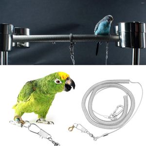 Outros pássaros suprimentos de pássaro 6m Parrot anti -mordida Treinamento de treino de treliça de trela de trela aleatória anel de pé colorido dia.8,5 mm 6,5 mm 4,5 mm
