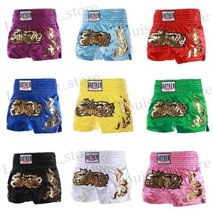 Shorts maschile Bxing Shorts Training Pants MMA Kids Muay Thai Shorts Mens Womens Kickboxing Fighting Grappling Sports Shorts BJJ T240419