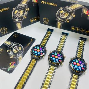 Z91PROMAX круглый большой экран Smart Bluetooth Call Watch Amoled Screen Беспроводная зарядка водонепроницаем