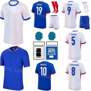 Child Man French 24/25 Soccer 18 Zaire-Emery Jersey National Team 7 Griezmann 19 Benzema 11 Coman 1 Lloris 21 Lucas 6 Camaveringa 11 Dembele 13 Konate Football Shirt Kits