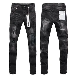 Designer Purple Brand Jeans für Männer Frauen Hosen lila Sommerloch Hight Qualität Stickerei Jean Jeans Hosen Herren Purpur Am Jeans Slim Fit 63422