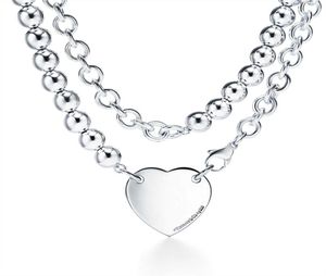 Pendanthalsband varumärkesdesigner Ny kvalitet 925 Sterling Silver Necklace Tamnplatta smycken Gift L2210115994722