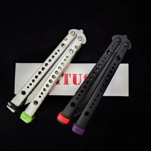 Titus Rep Replicant Butterfly Trainer Jilt Knife Channel 7075 Aluminiumhandtag Bussningssystem Free-Swinging EDC Tool Knives