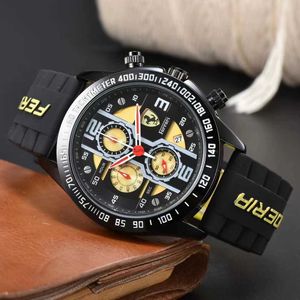 Six needle full function chronograph rubber strap mens Farah brand casual running second chronograph watch