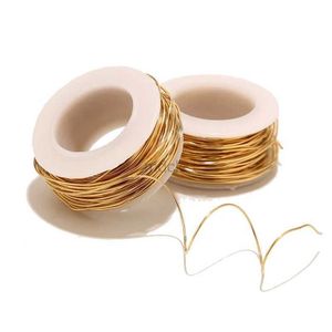 Colares pendentes de 10 metros/rolo de arame de aço inoxidável dourado 1 mm de corda de corda de corda de corda para colares de braceletes de diy