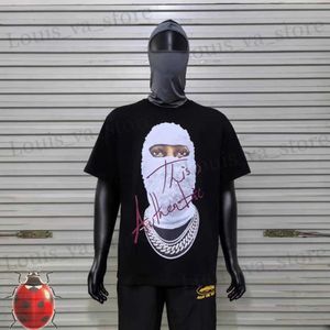 Men's T-Shirts IH NOM UH NIT White Pearl Mask Man Signature Letter Print T Shirt Men Women High Quality Hip Hop Strtwear Casual T-Shirt Tops T240419