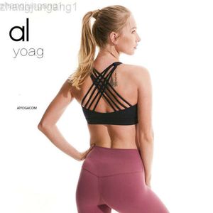 Desginer Alooo Yoga Pant Leggings Originnew Shockproof Womens Strength Gathering Fitness Running Sports Bra