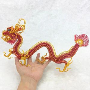 Декоративные фигурки коллекционируемые фигурки дракона китайский миниатюрный орнамент зодиака для автомобильного дома