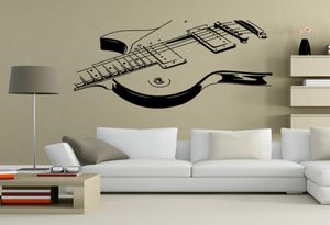Art Guitar Wall Decals Decoração de adesivos Musical Instruments Wall Art Mural Adesivos pendurados Pôster Gráfico Sticker4902548